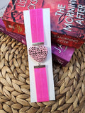 Adjustable Bookmark- Heart/Pink