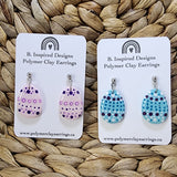 Dotted Easter Egg Dangles- Pink