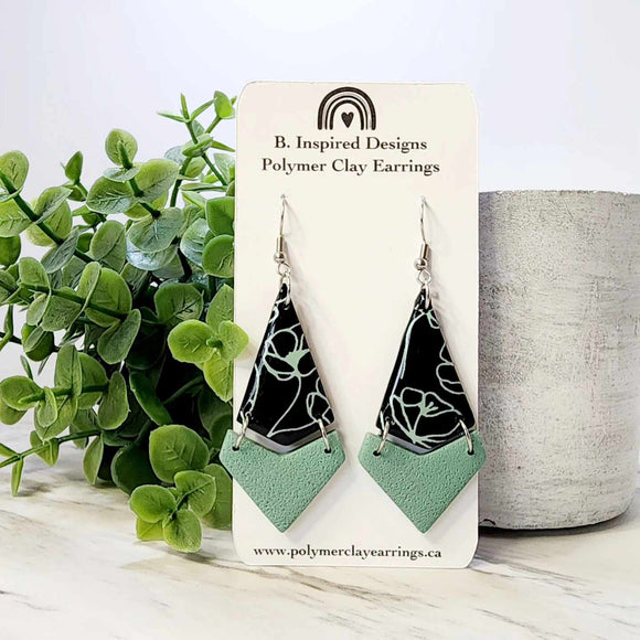 White Granite Rainbow Earrings