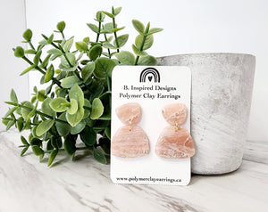 Rose Quartz Stud Dangles