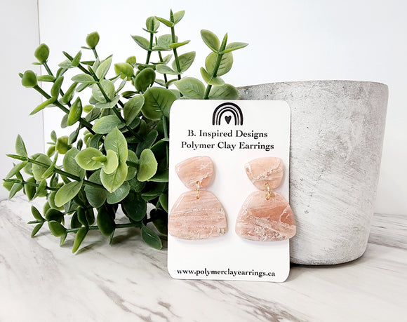 Rose Quartz Stud Dangles