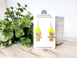 Retro Troll Dangles- Yellow