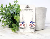 Skull Dangles- Teal/Purple
