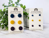 Teal, Mustard & Purple Micro Stud Pack