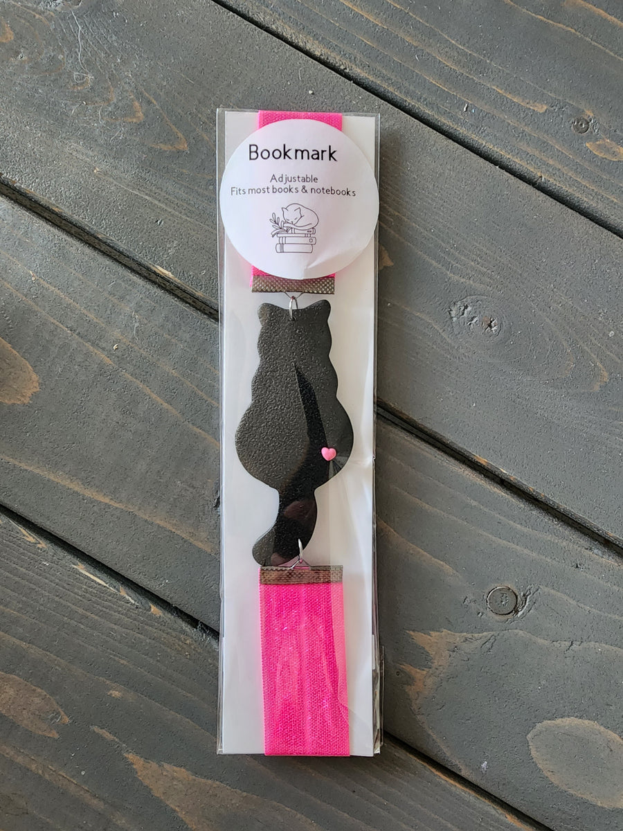 Adjustable Bookmark- Black Cat/Pink – B. Inspired Designs- Polymer Clay ...