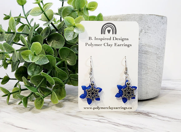 Blue Snowflake Dangles