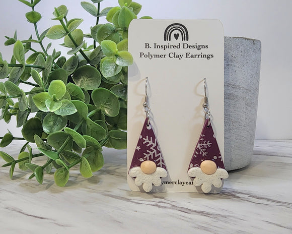 Gnome Earrings- Purple