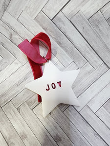 Joy Christmas Tree Ornament