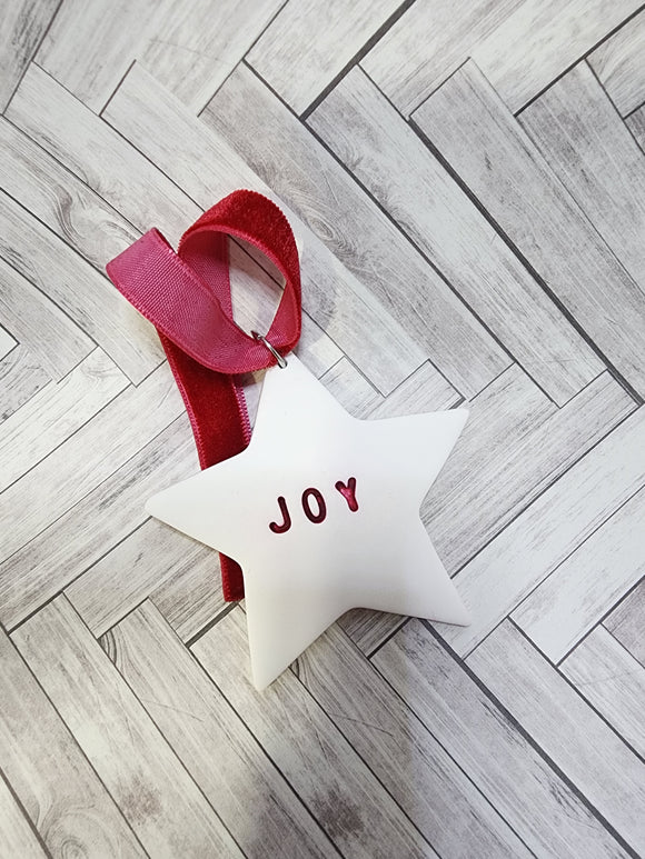 Joy Christmas Tree Ornament