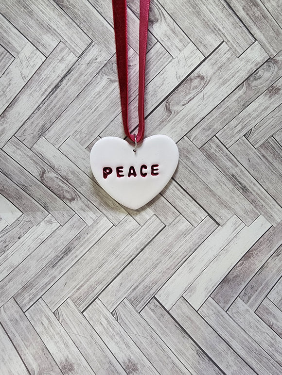 Peace Christmas Tree Ornament