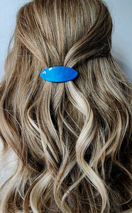 Polymer Clay Hair Clip-Cobalt Blue