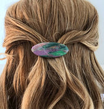 Polymer Clay Hair Clip- Purple & Green