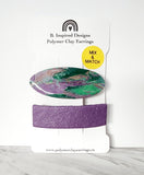 Polymer Clay Hair Clip- Purple