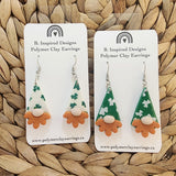 Gnome Earrings- St. Patrick's Day (White)