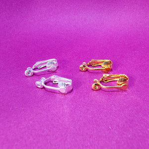 Clip on Earring Converters - Gold