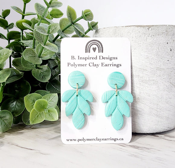 Leaf Dangles in Teal