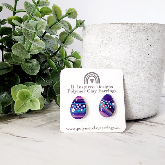 Easter Egg Studs- Purple
