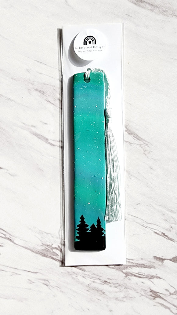 Northern lights bookmark with tassel