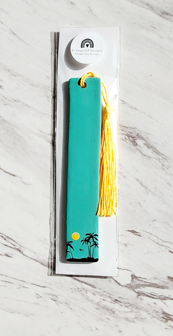 Palm Tree bookmark with tassel