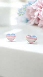 Transgender Heart Studs