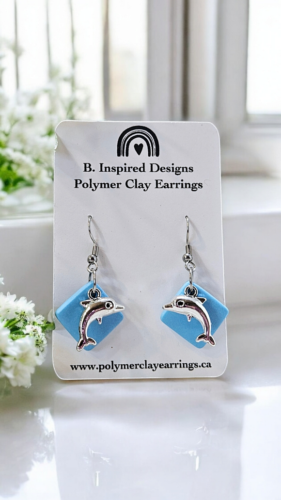 Dolphin Dangle- Baby Blue