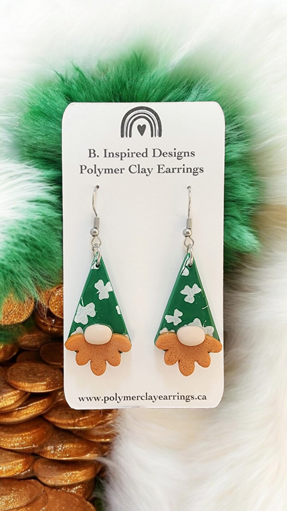 Gnome Earrings- St. Patrick's Day (Green)