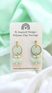Mint Green Shamrock Dangles