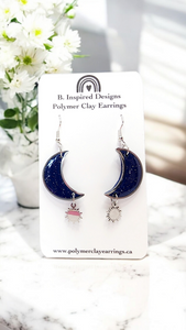Moon Dangles in Navy