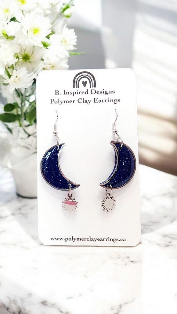 Moon Dangles in Navy