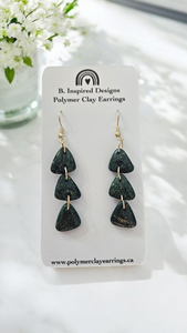 Emerald green triangle dangles