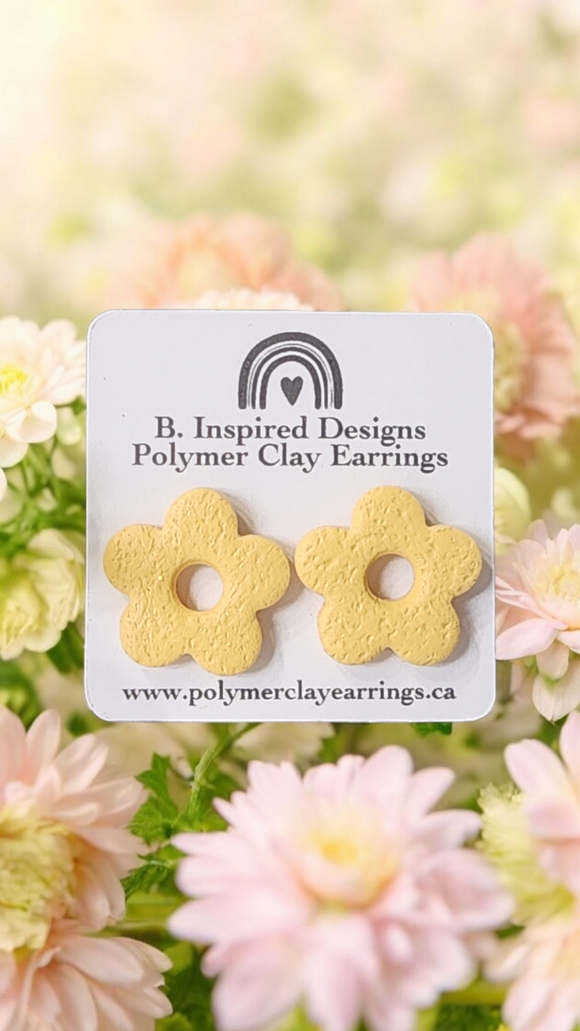 Flower Studs- Yellow