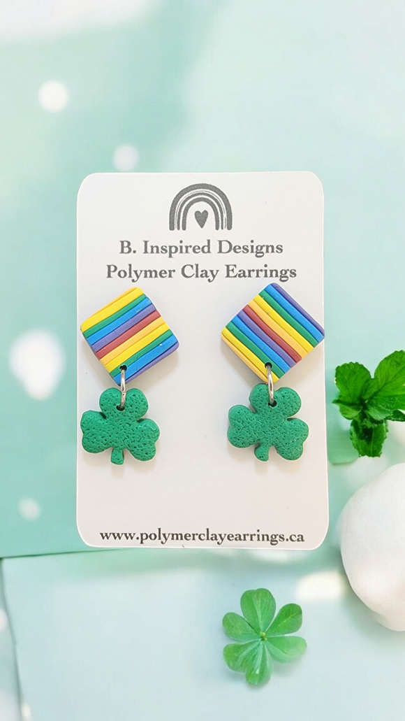 Rainbow Shamrock Dangle