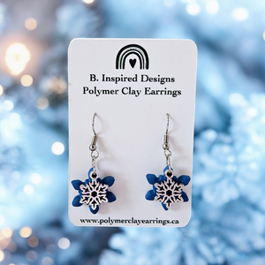 Blue Snowflake Dangles