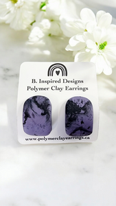 Purple & Black Wrap Around Studs
