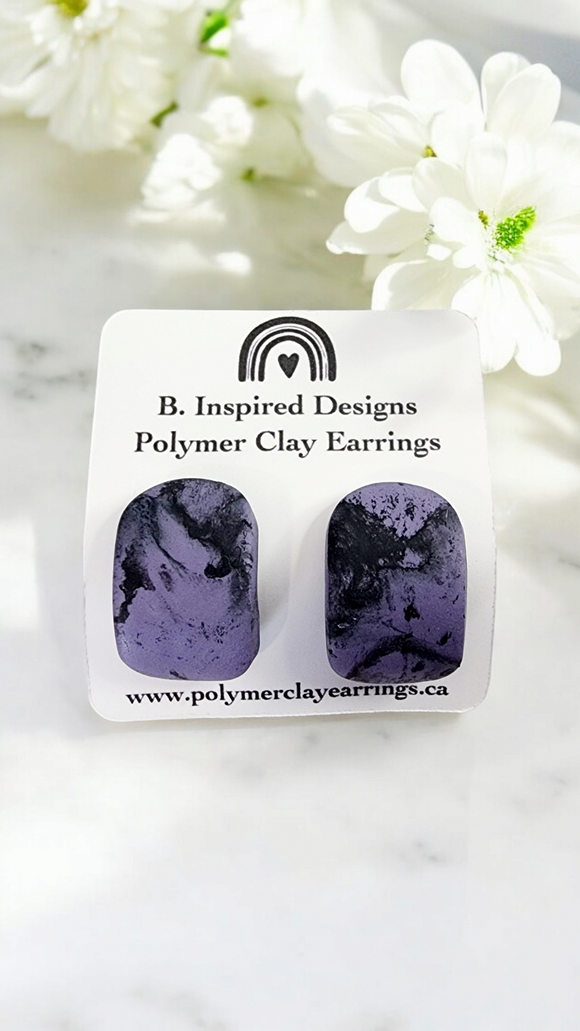 Purple & Black Wrap Around Studs