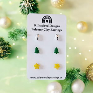 Christmas Micro Studs- Green