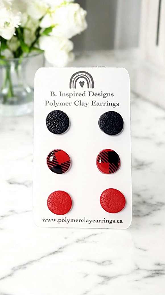 Buffalo Plaid Stud Set