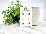 Teal, Purple and White Granite Micro Stud Pack