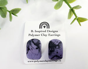 Purple & Black Wrap Around Studs