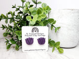 Tulip Studs in Deep Purple