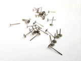 4mm flat pad titanium earring posts